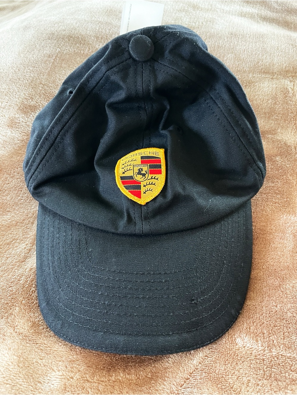 Porsche Design Driver’s Selection Black Canvas Ball Cap with Embroidered Crest